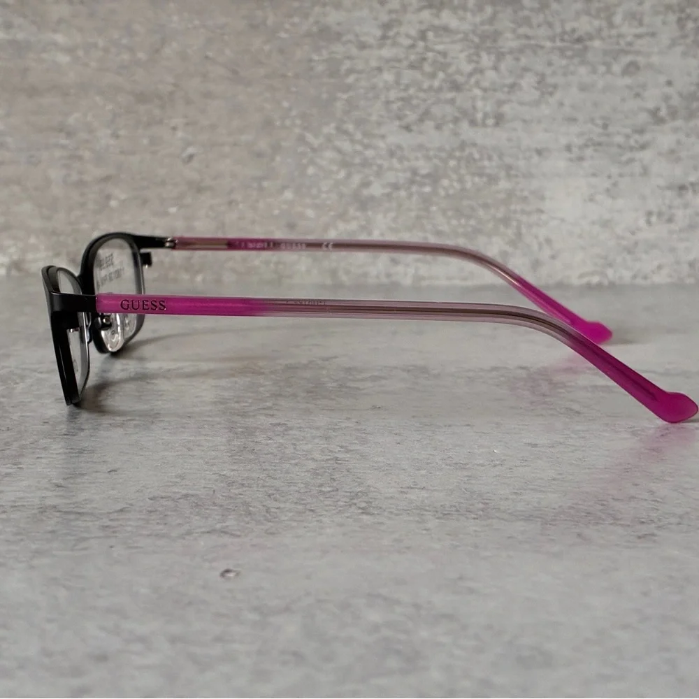 GUESS GU9155-3 005 Black Pink Eyeglasses 48□15 Stainless Steel RX Frames